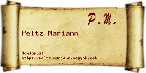 Peltz Mariann névjegykártya